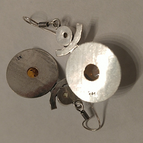 Amber and citrine earrings - Picture 2 of 4